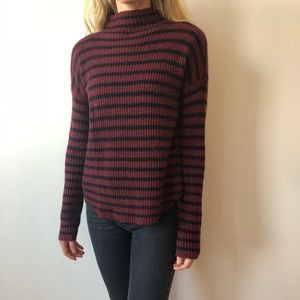 Express High Neck Striped Sweater
